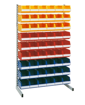 Accessories for floor and wall racks and transport trolley