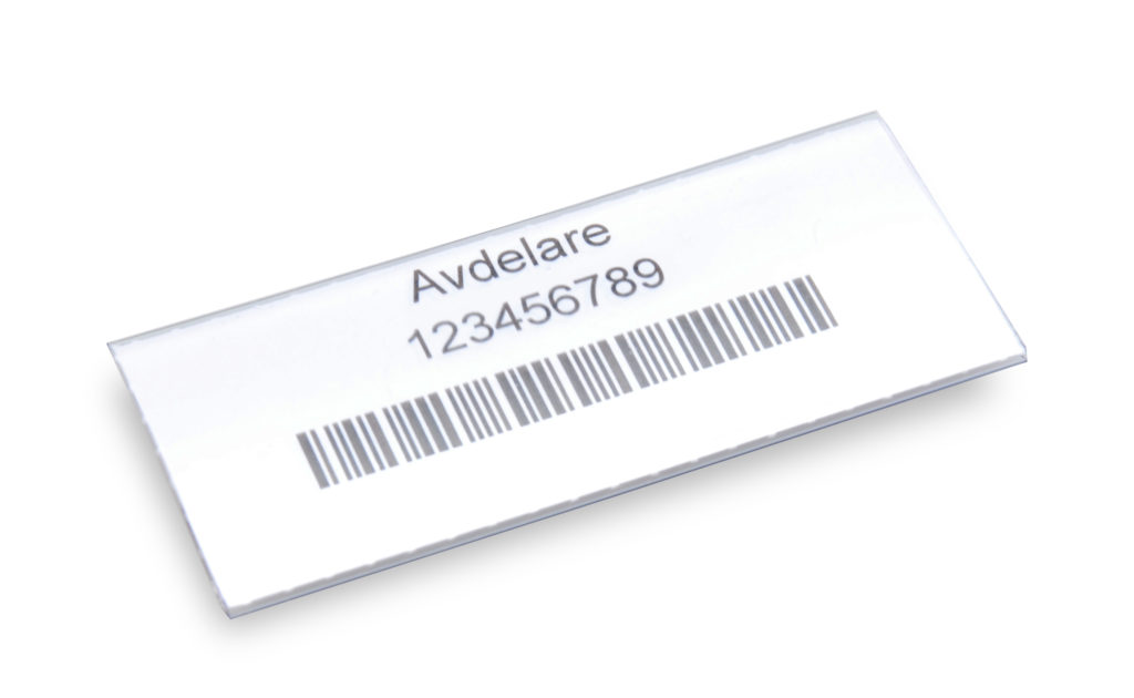 Labels with holders 75×30 mm